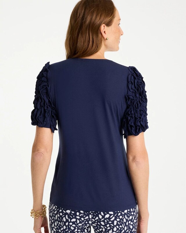 Knit 3D Sleeve Tee - image 3